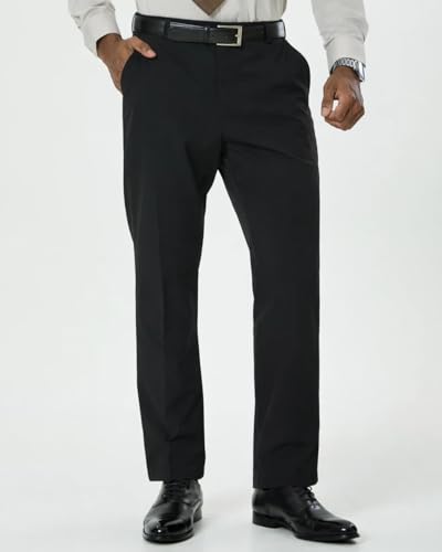 SNOWTEN Mens Classic Fit Golf Pants Stretch Dress Pants 30''/32''/34'' Lightweight Casual Suit Pants with Pockets