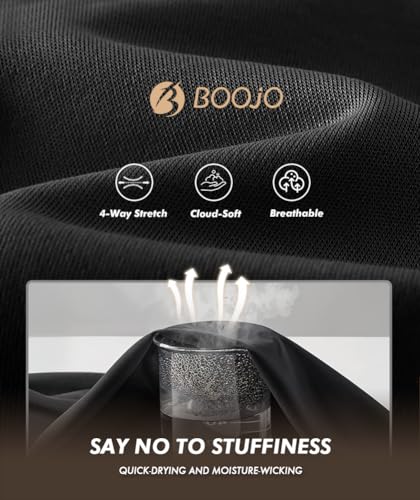 BOOJO 7 Pack Workout Shirts for Men - Quick Dry Moisture Wicking T-Shirts Short Sleeve Tees for Gym Running Athletic Sport