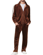 Ragelion Mens Tracksuit 2 Piece Velour Sweatsuit for Men Casual Full Zip Jogging Suit Jacket Pants Set