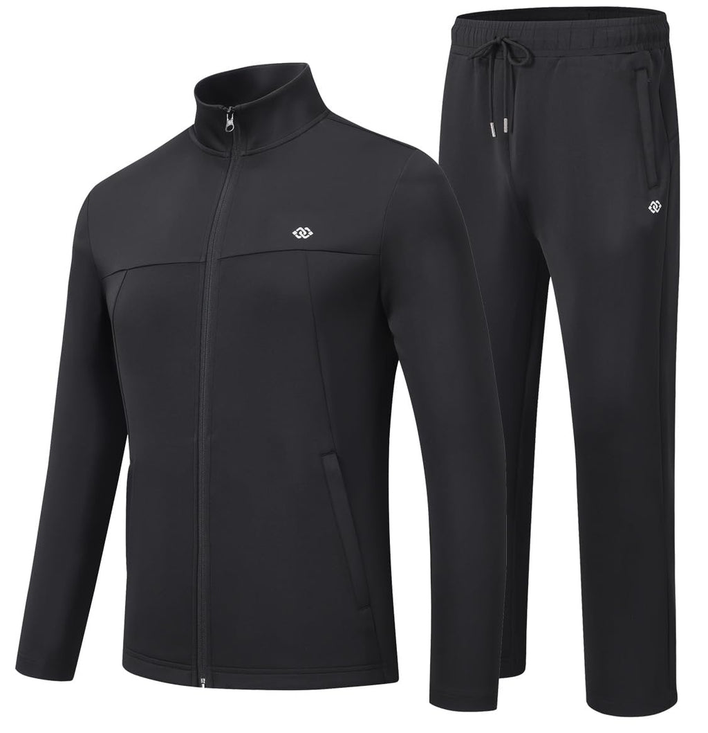 MoFiz Men's Tracksuits Set Long Sleeve Causal Full Zip Running Sports Sweatsuit For Men 2 Piece Outfits