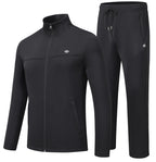 MoFiz Men's Tracksuits Set Long Sleeve Causal Full Zip Running Sports Sweatsuit For Men 2 Piece Outfits