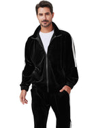 Ragelion Mens Tracksuit 2 Piece Velour Sweatsuit for Men Casual Full Zip Jogging Suit Jacket Pants Set