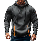 Scapodo Men's Half-Zip Sweatshirt - Hooded Pullover Soft Autumn Winter Casual Wear for Vacations Daily Life