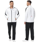 MoFiz Men's Tracksuits Set Long Sleeve Causal Full Zip Running Sports Sweatsuit For Men 2 Piece Outfits