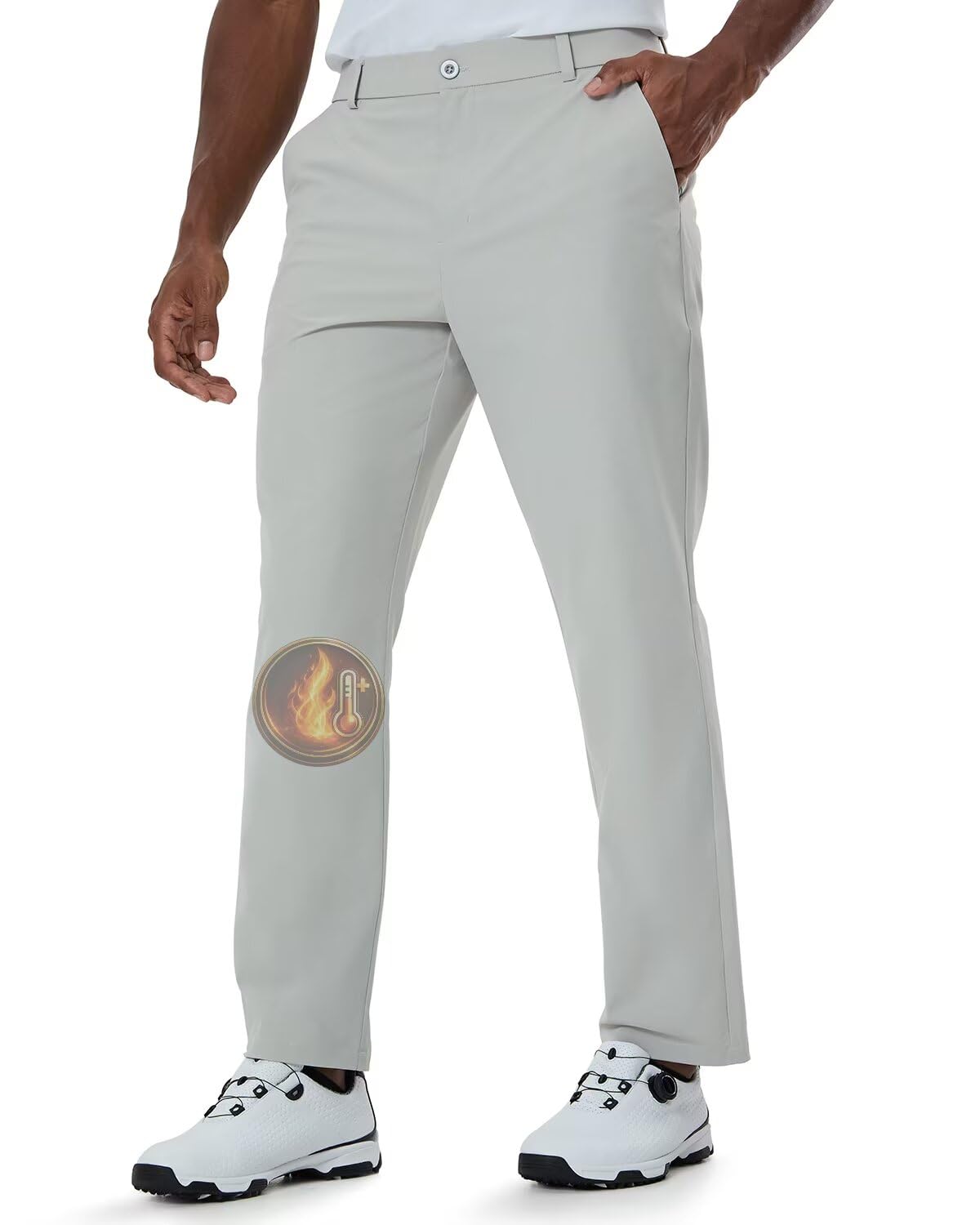 SNOWTEN Mens Classic Fit Golf Pants Stretch Dress Pants 30''/32''/34'' Lightweight Casual Suit Pants with Pockets