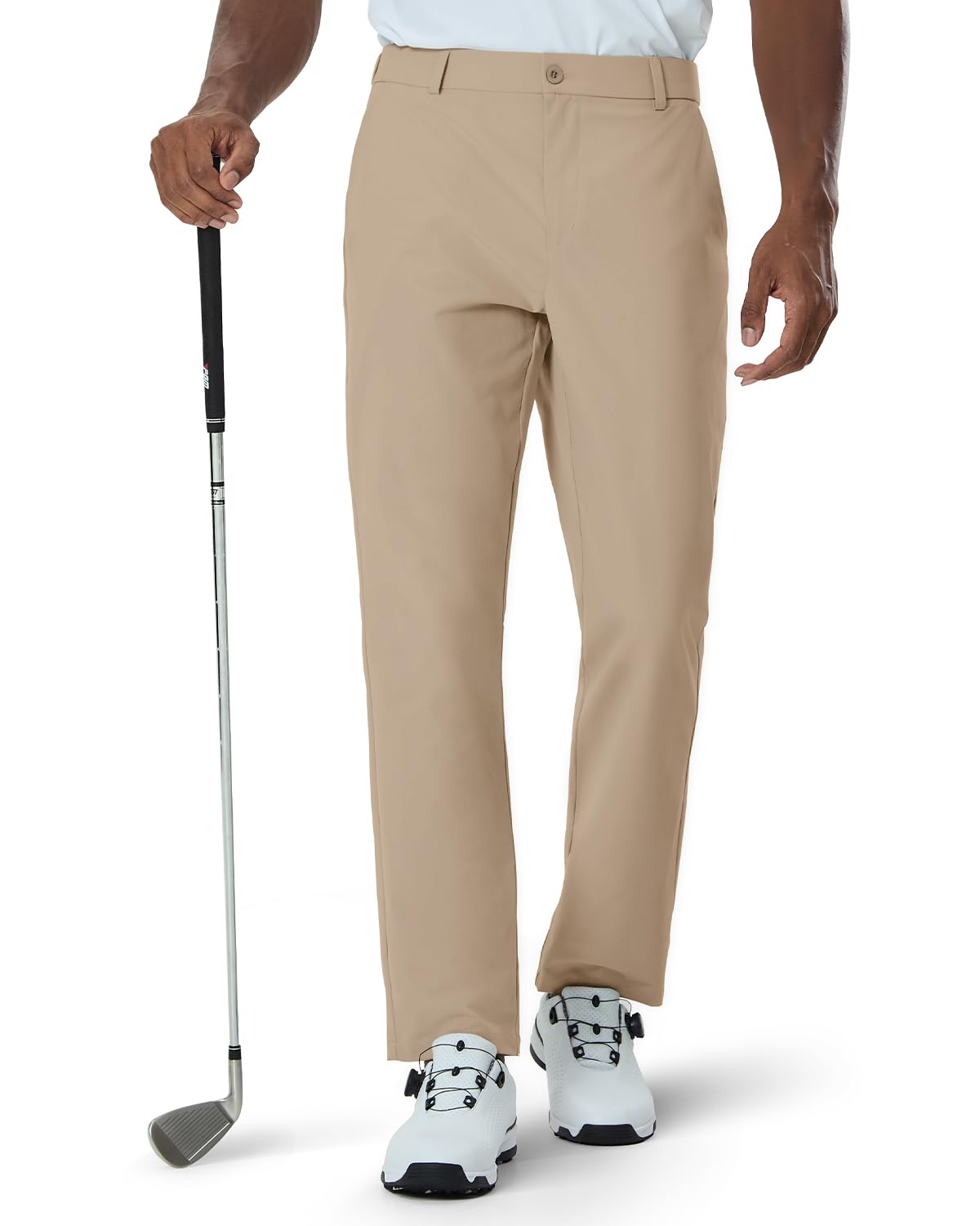 SNOWTEN Mens Classic Fit Golf Pants Stretch Dress Pants 30''/32''/34'' Lightweight Casual Suit Pants with Pockets