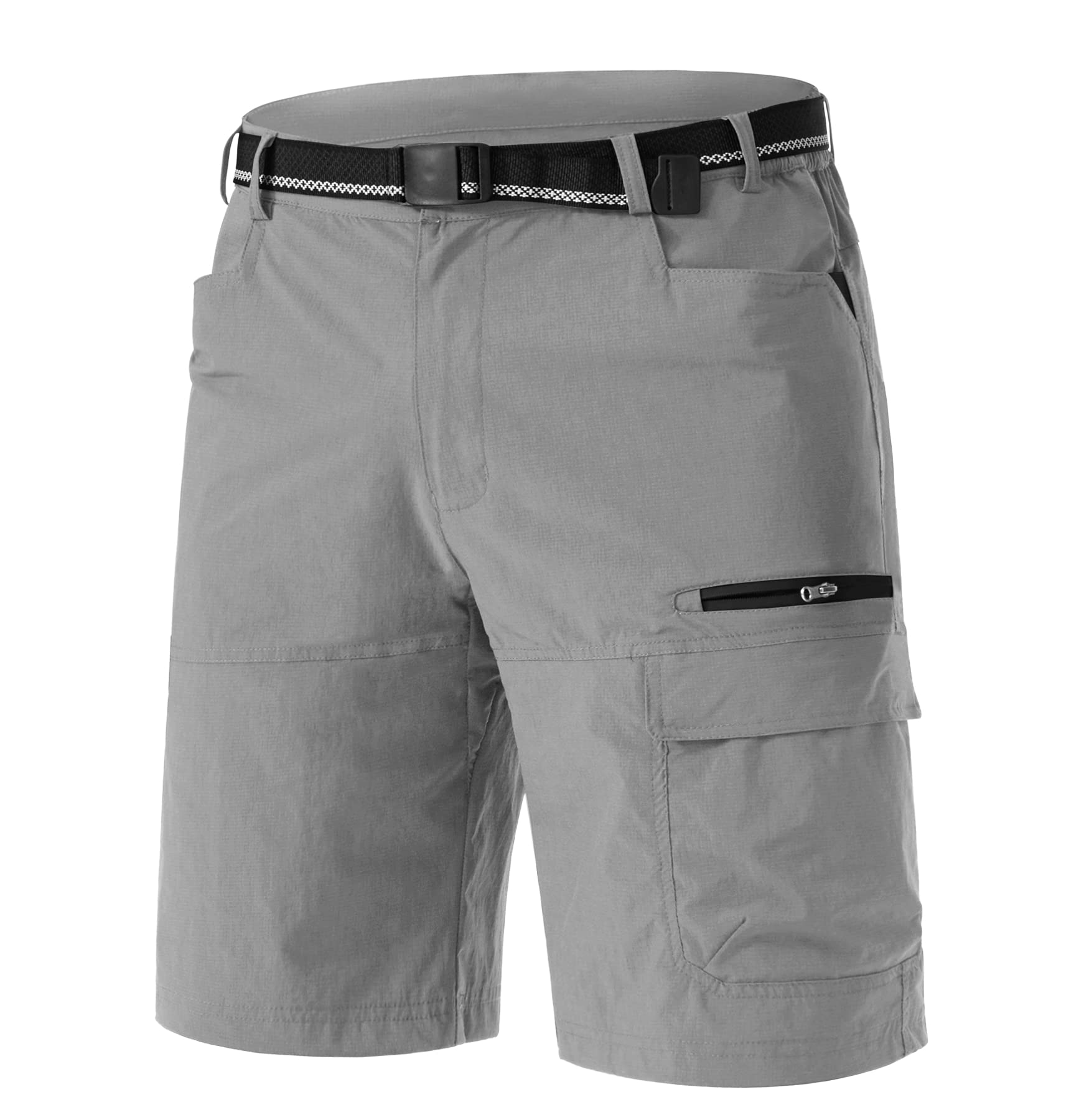 TACVASEN Men's Summer Outdoor Shorts Quick Dry Water Resistant Cargo Casual Golf Work Hiking Shorts (NO Belt)
