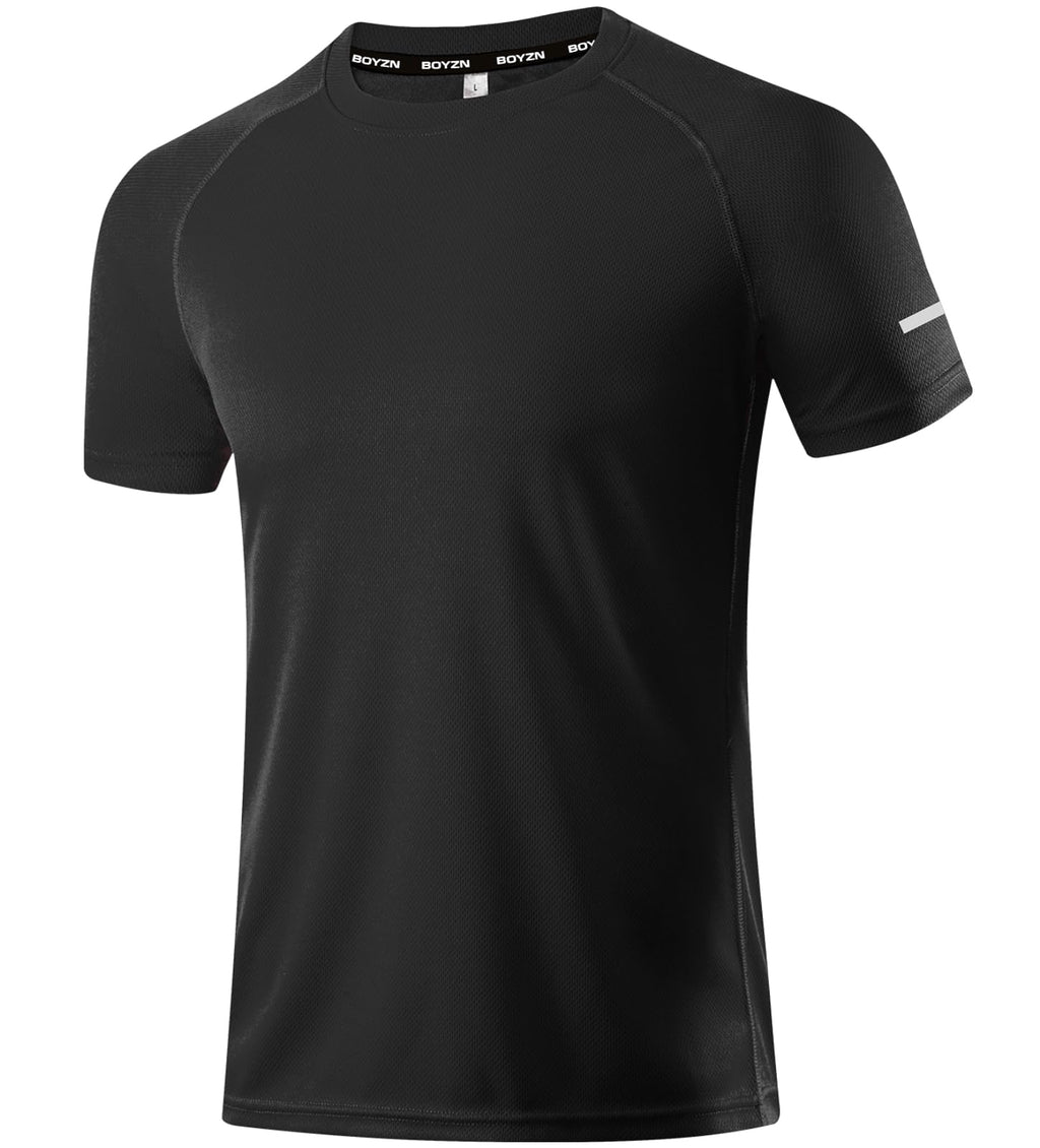 Boyzn 1, 3, 5 or 7 Pack Men's Workout Running Shirts, Dry Fit Moisture Wicking T-Shirt, Gym Athletic Short Sleeve Tee Shirts