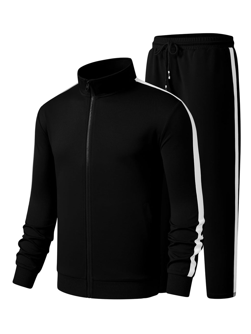 JMIERR Men's Track Suits Sweatsuits 2 Piece Full Zip Sports Outfits Set Sweatshirt and Joggers Sweatpants