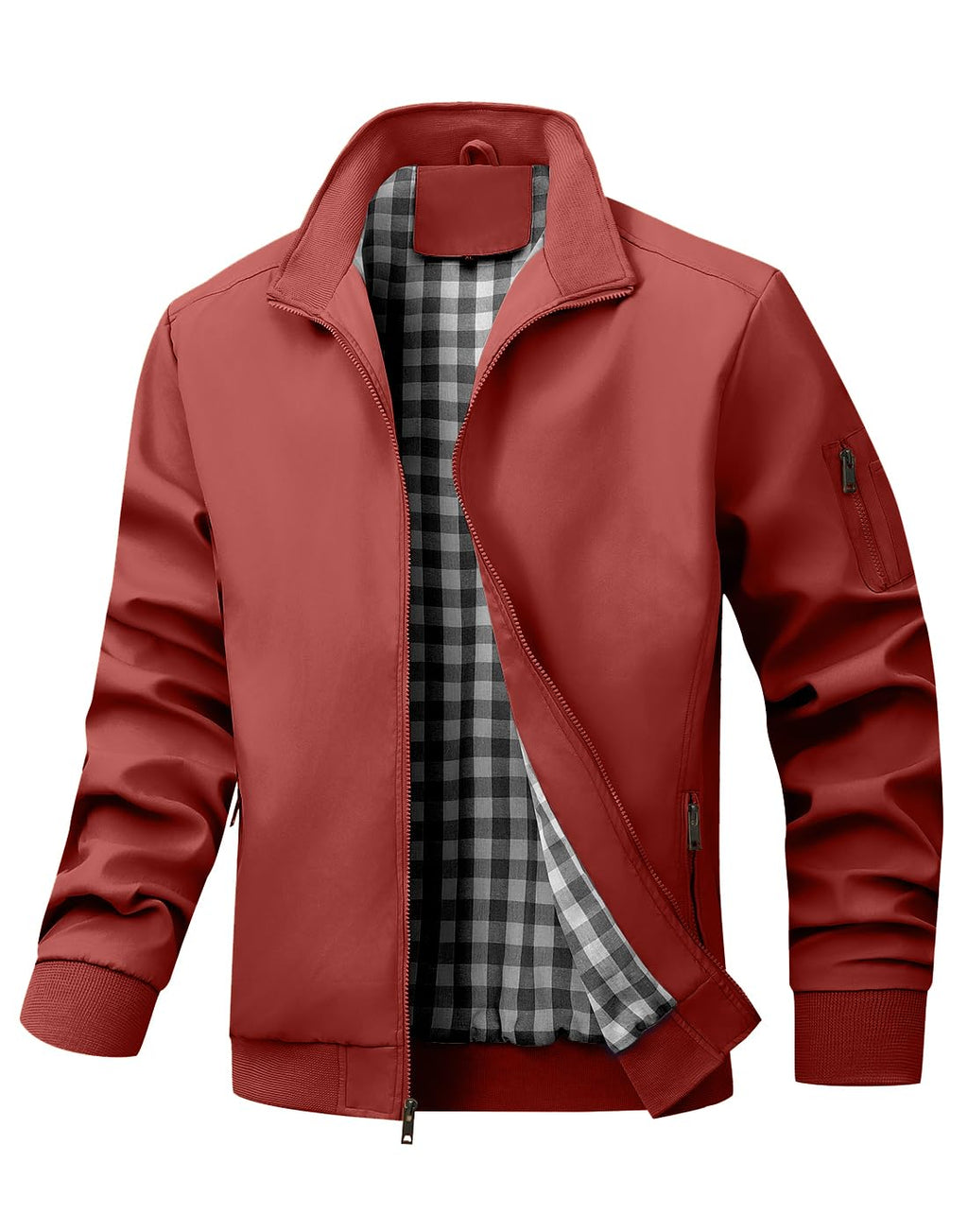 Wizoat Men's Bomber Jacket Lightweight Casual Windbreaker Jackets Zip Up Coat