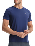 baleaf Men's Cooling Workout Shirts Short Sleeve Athletic T-Shirts Sun Protection Quick Dry Moisture Wicking Running Beach