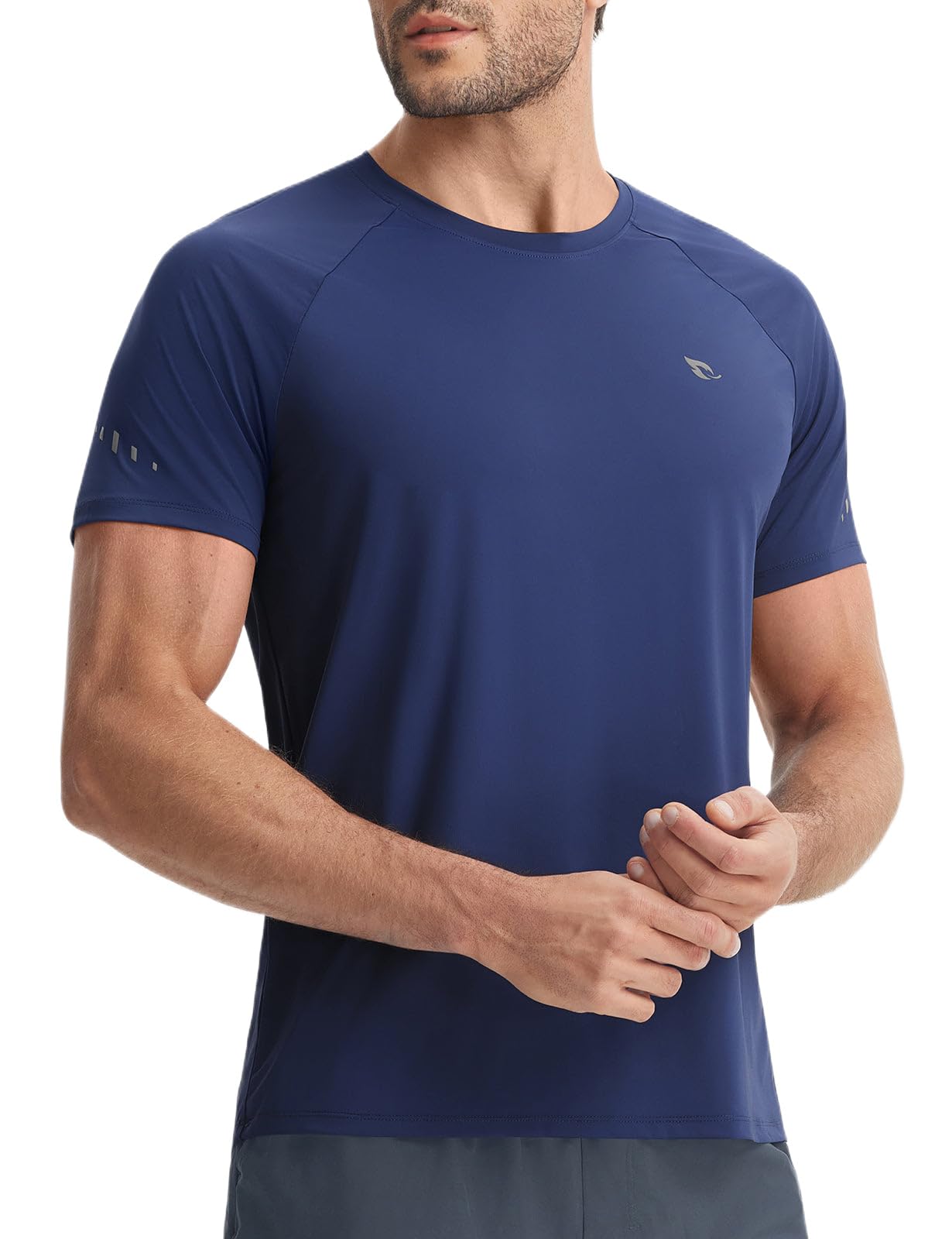 baleaf Men's Cooling Workout Shirts Short Sleeve Athletic T-Shirts Sun Protection Quick Dry Moisture Wicking Running Beach