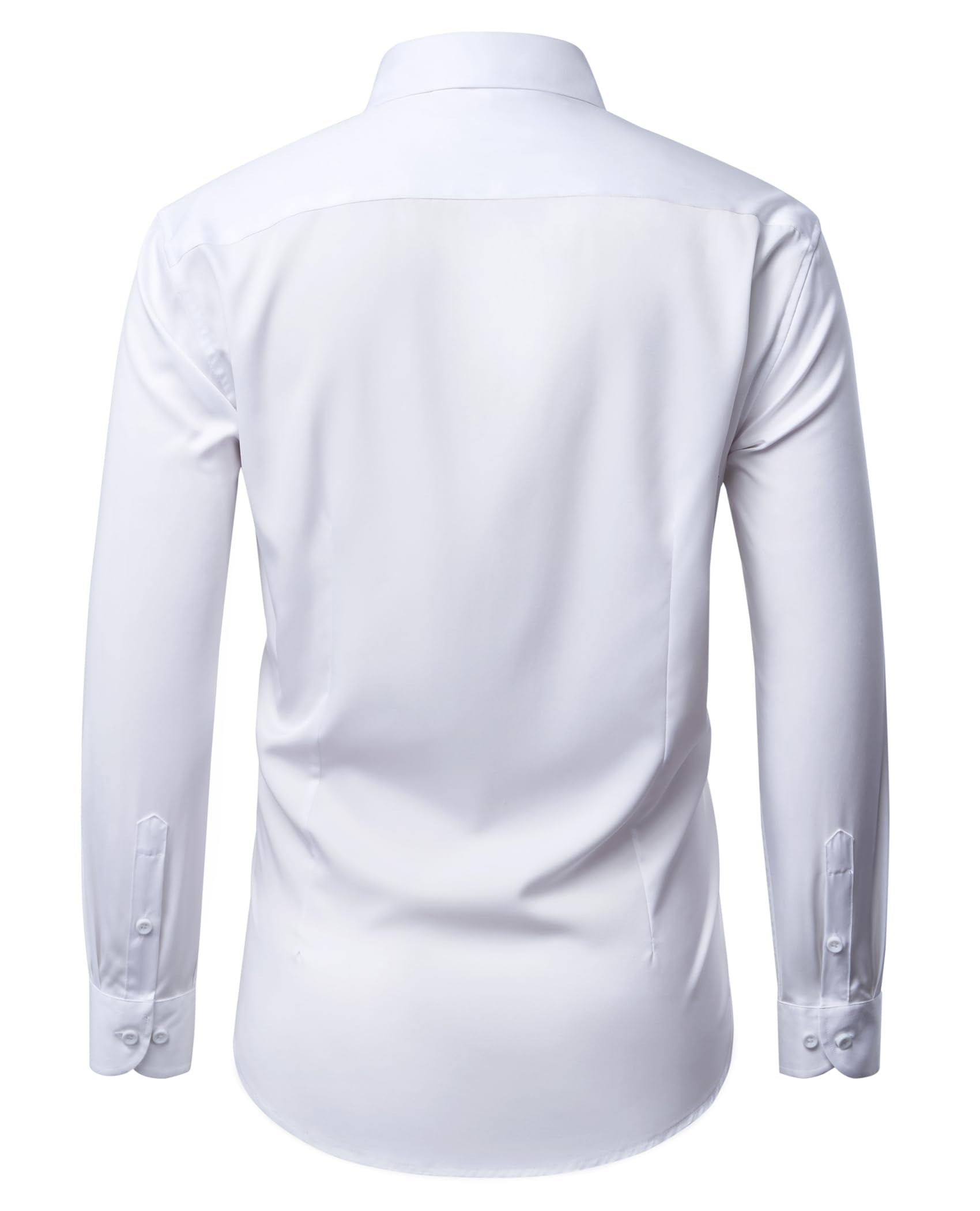 DEMEANOR Mens Wrinkle Free Dress Shirts Long Sleeve Stretch Business Casual Wedding Dating Button Down Shirt