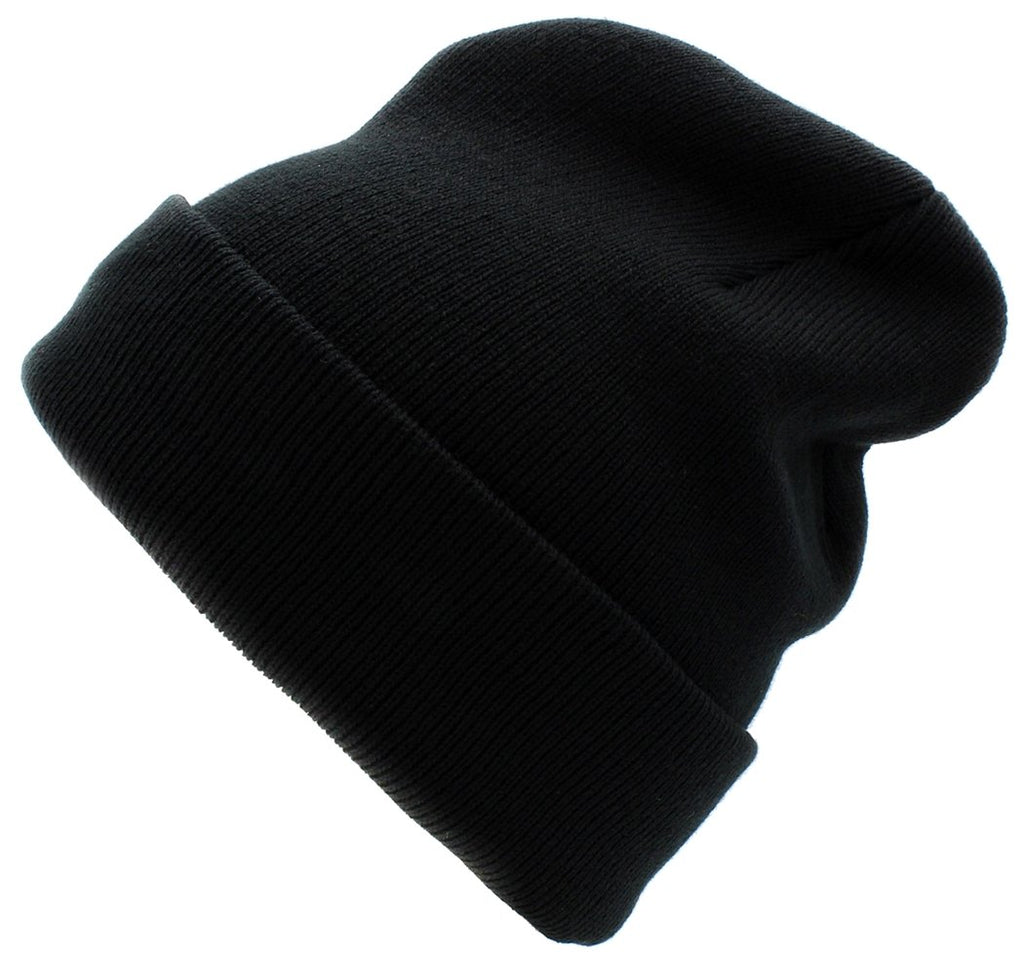 Top Level Beanie Men Women - Unisex Cuffed Plain Skull Knit Hat Cap