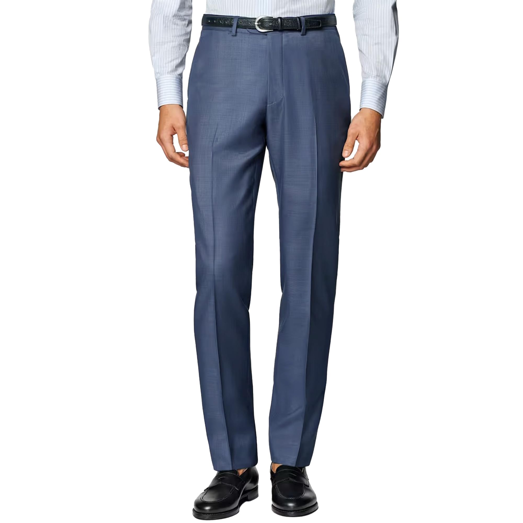 Men's Cozy Hidden Expandable Waist Dress Pants | Premium Stretch Texture Weave Work to Weekend Pants