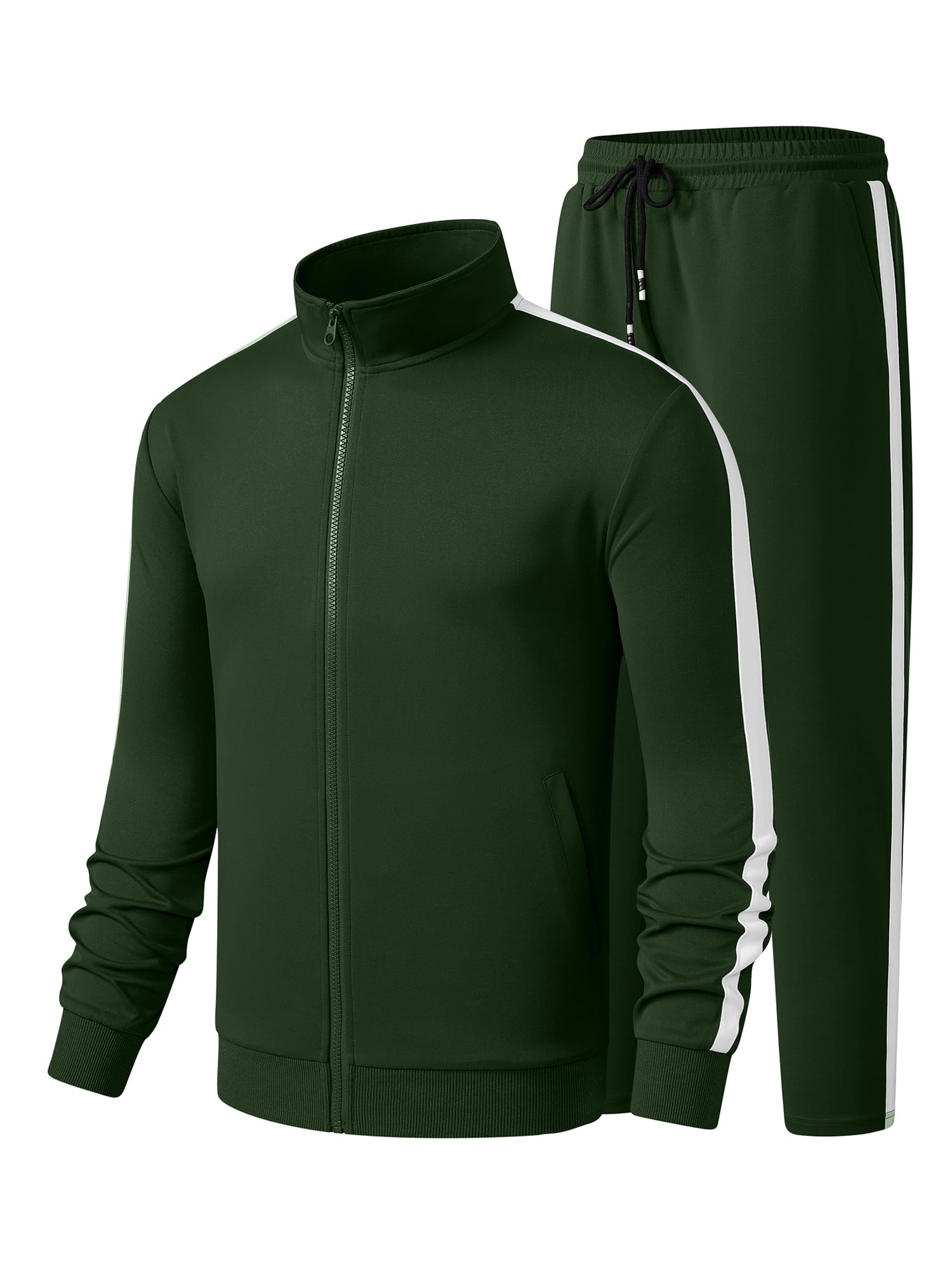 JMIERR Men's Track Suits Sweatsuits 2 Piece Full Zip Sports Outfits Set Sweatshirt and Joggers Sweatpants
