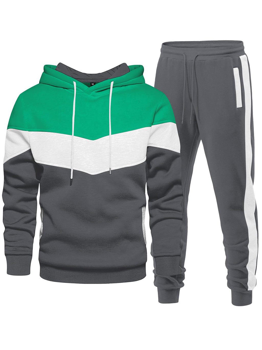 Riskrole Men's Hoodie Tracksuit 2 Pieces Set Athletic Casual Hooded Sweatshirt and Joggers Set Sweatsuit Outfits