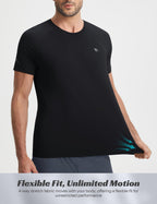 baleaf Men's Cooling Workout Shirts Short Sleeve Athletic T-Shirts Sun Protection Quick Dry Moisture Wicking Running Beach