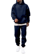 JMIERR Men's 2 Piece Outfits Hoodie Sweatshirt Tracksuit & Joggers Sweatpants Sweatsuit Set