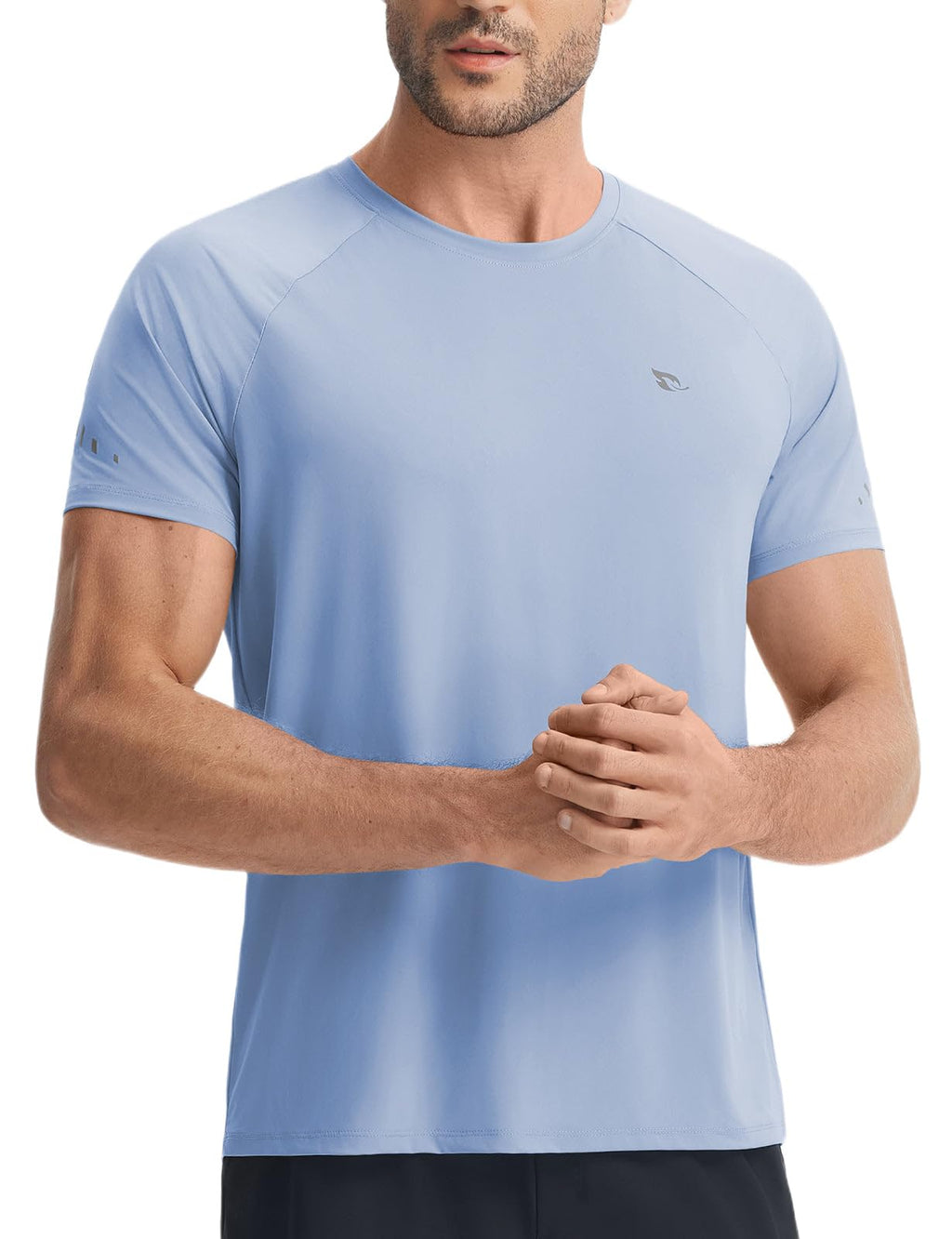 baleaf Men's Cooling Workout Shirts Short Sleeve Athletic T-Shirts Sun Protection Quick Dry Moisture Wicking Running Beach