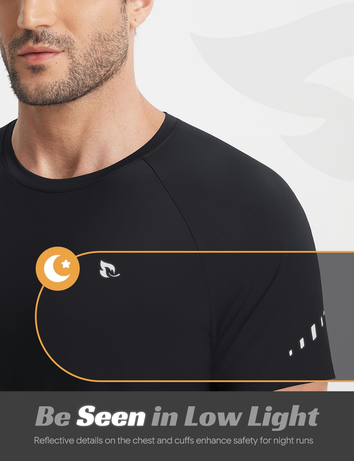 baleaf Men's Cooling Workout Shirts Short Sleeve Athletic T-Shirts Sun Protection Quick Dry Moisture Wicking Running Beach