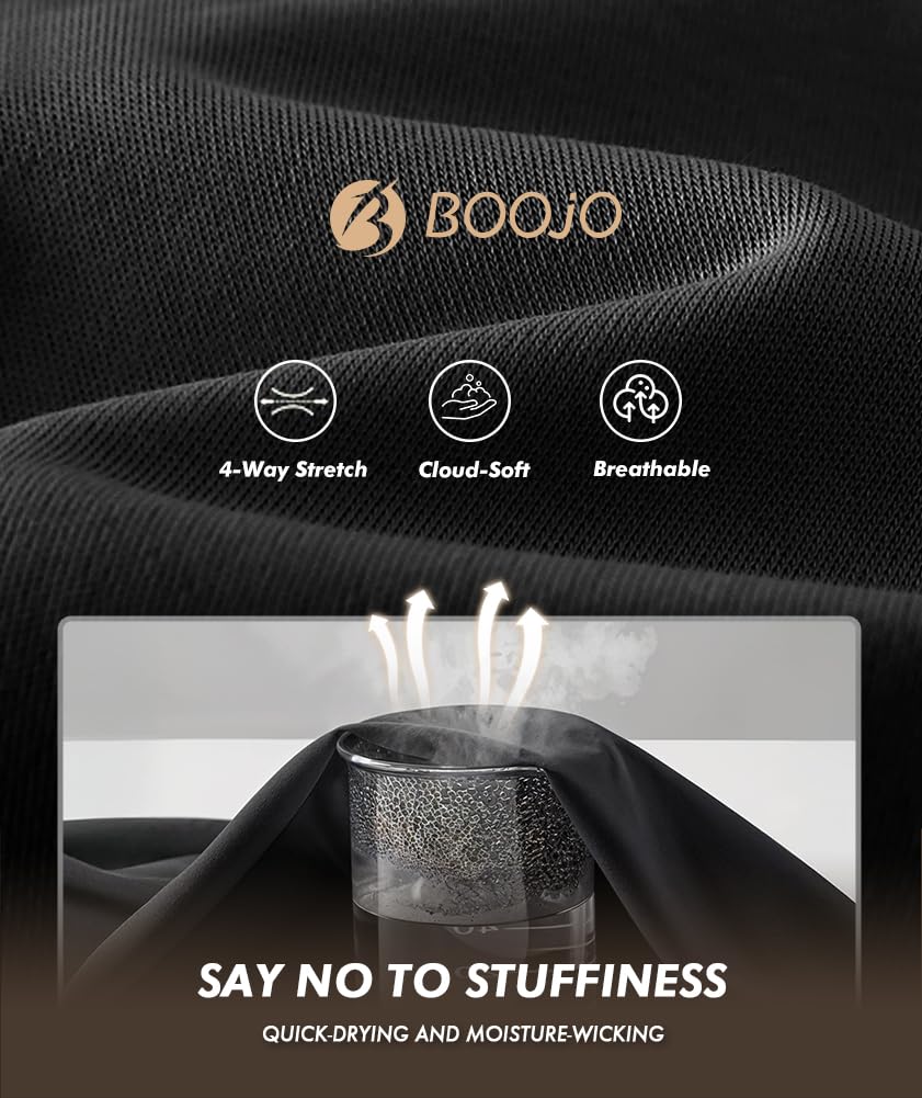 BOOJO 7 Pack Workout Shirts for Men - Quick Dry Moisture Wicking T-Shirts Short Sleeve Tees for Gym Running Athletic Sport