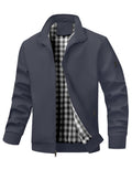 Wizoat Men's Bomber Jacket Lightweight Casual Windbreaker Jackets Zip Up Coat