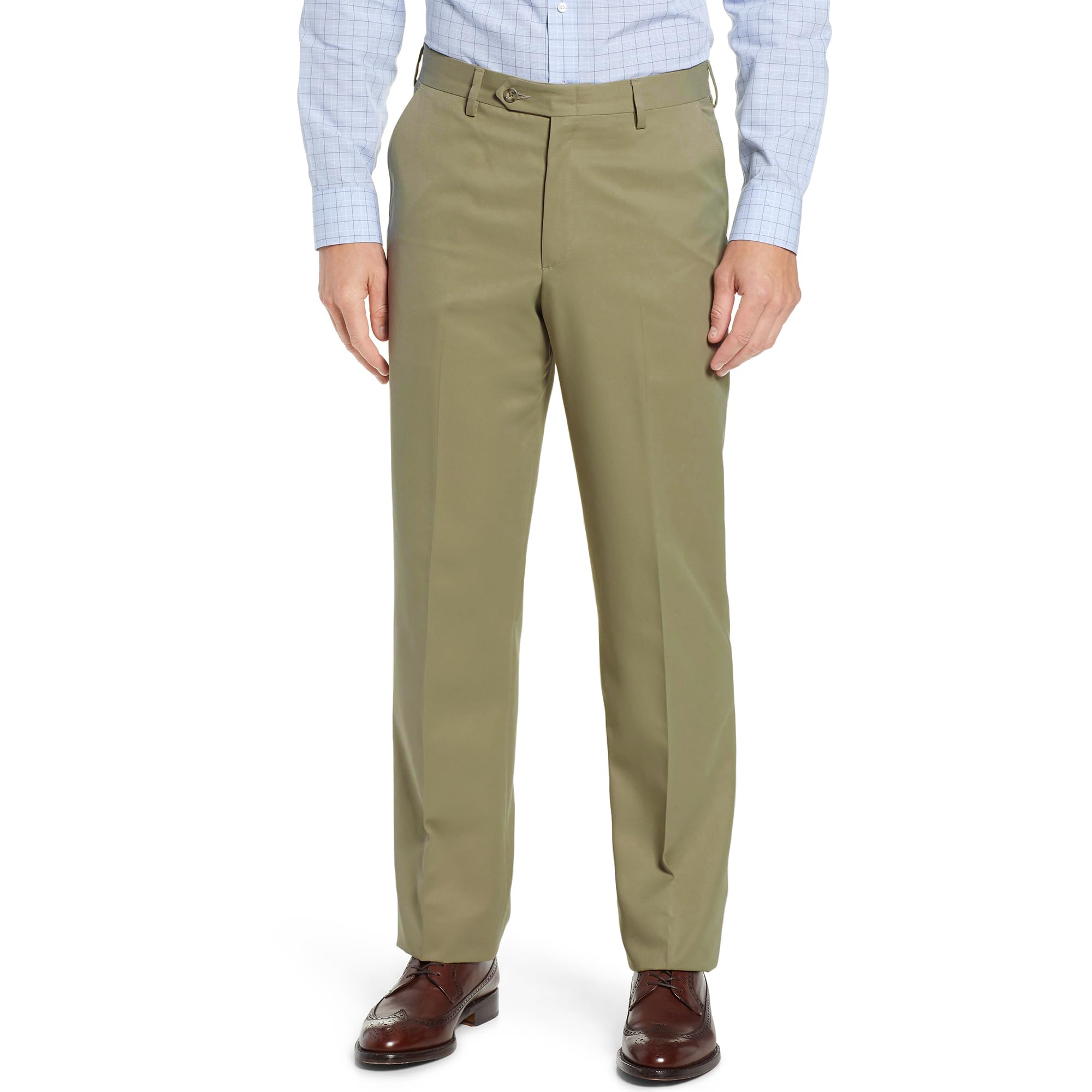 Men's Cozy Hidden Expandable Waist Dress Pants | Premium Stretch Texture Weave Work to Weekend Pants