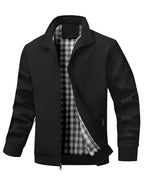 Wizoat Men's Bomber Jacket Lightweight Casual Windbreaker Jackets Zip Up Coat