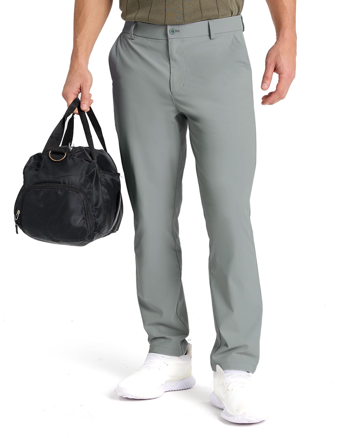 SNOWTEN Mens Classic Fit Golf Pants Stretch Dress Pants 30''/32''/34'' Lightweight Casual Suit Pants with Pockets