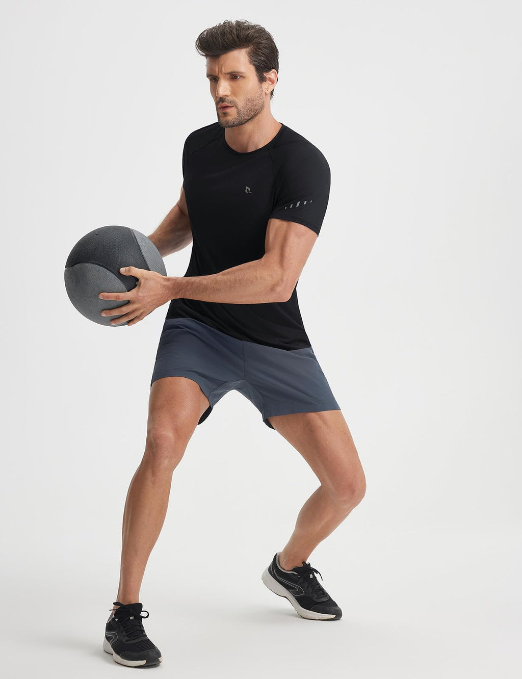 baleaf Men's Cooling Workout Shirts Short Sleeve Athletic T-Shirts Sun Protection Quick Dry Moisture Wicking Running Beach