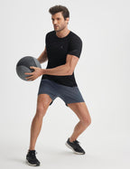 baleaf Men's Cooling Workout Shirts Short Sleeve Athletic T-Shirts Sun Protection Quick Dry Moisture Wicking Running Beach