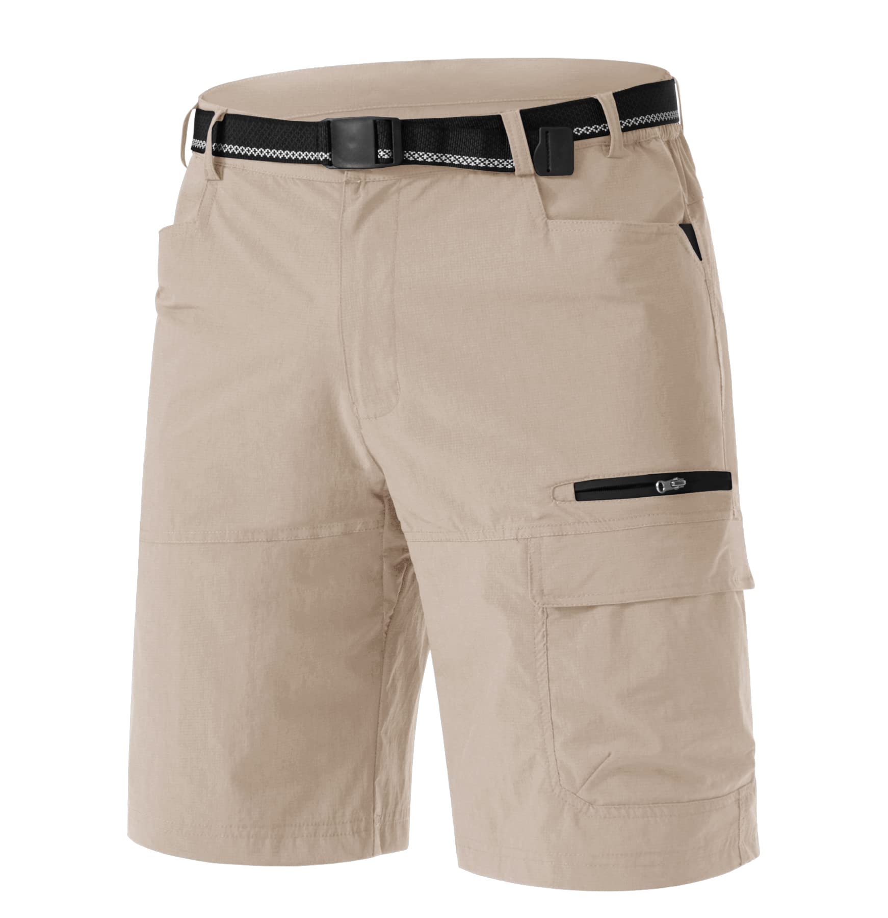 TACVASEN Men's Summer Outdoor Shorts Quick Dry Water Resistant Cargo Casual Golf Work Hiking Shorts (NO Belt)