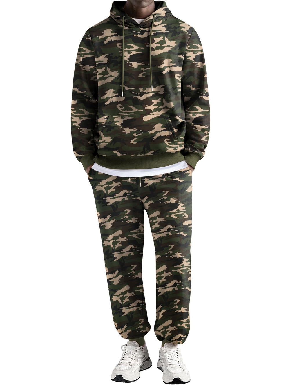 COOFANDY Sweatsuits for Men 2 Piece Tracksuit Casual Athletic Jogging Suit Hooded Set