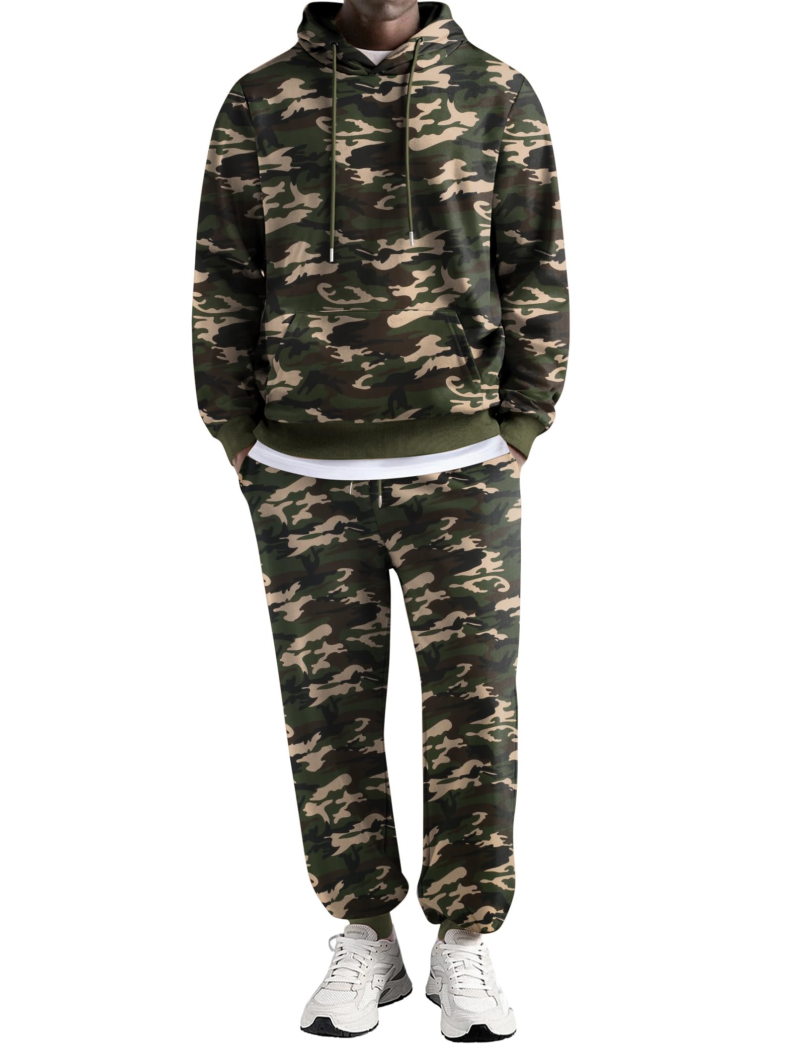 COOFANDY Sweatsuits for Men 2 Piece Tracksuit Casual Athletic Jogging Suit Hooded Set