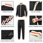 dioxoib Men Track Suits Sets Long Sleeve Full-zip Sweatsuit Active Jackets and Pants 2 Piece Outfits
