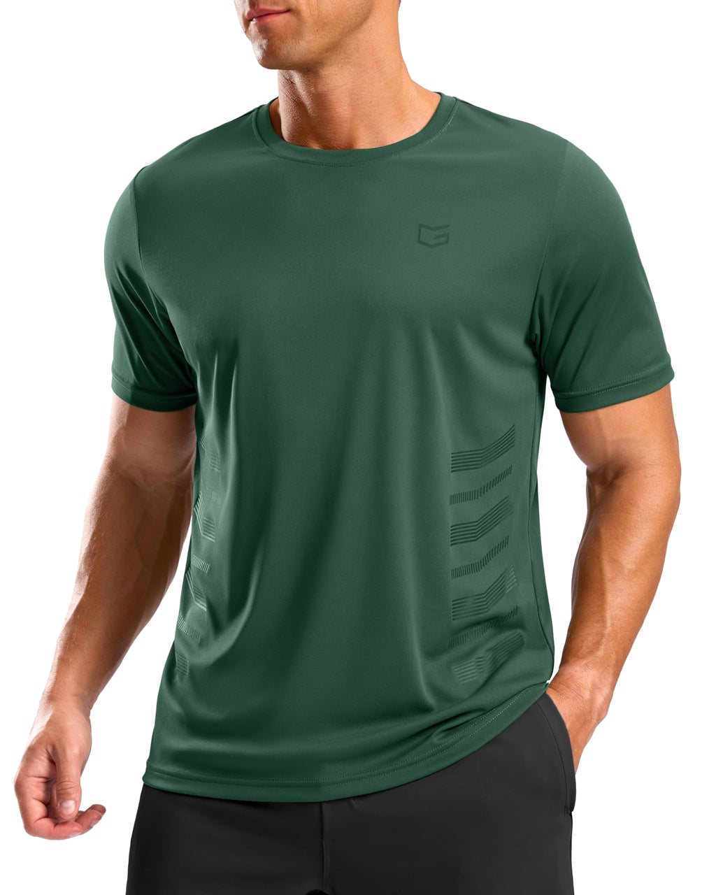 G Gradual Men's Workout Shirts Quick Dry Athletic Running T-Shirts Lightweight Moisture Wicking Short Sleeve Sports Gym Tops