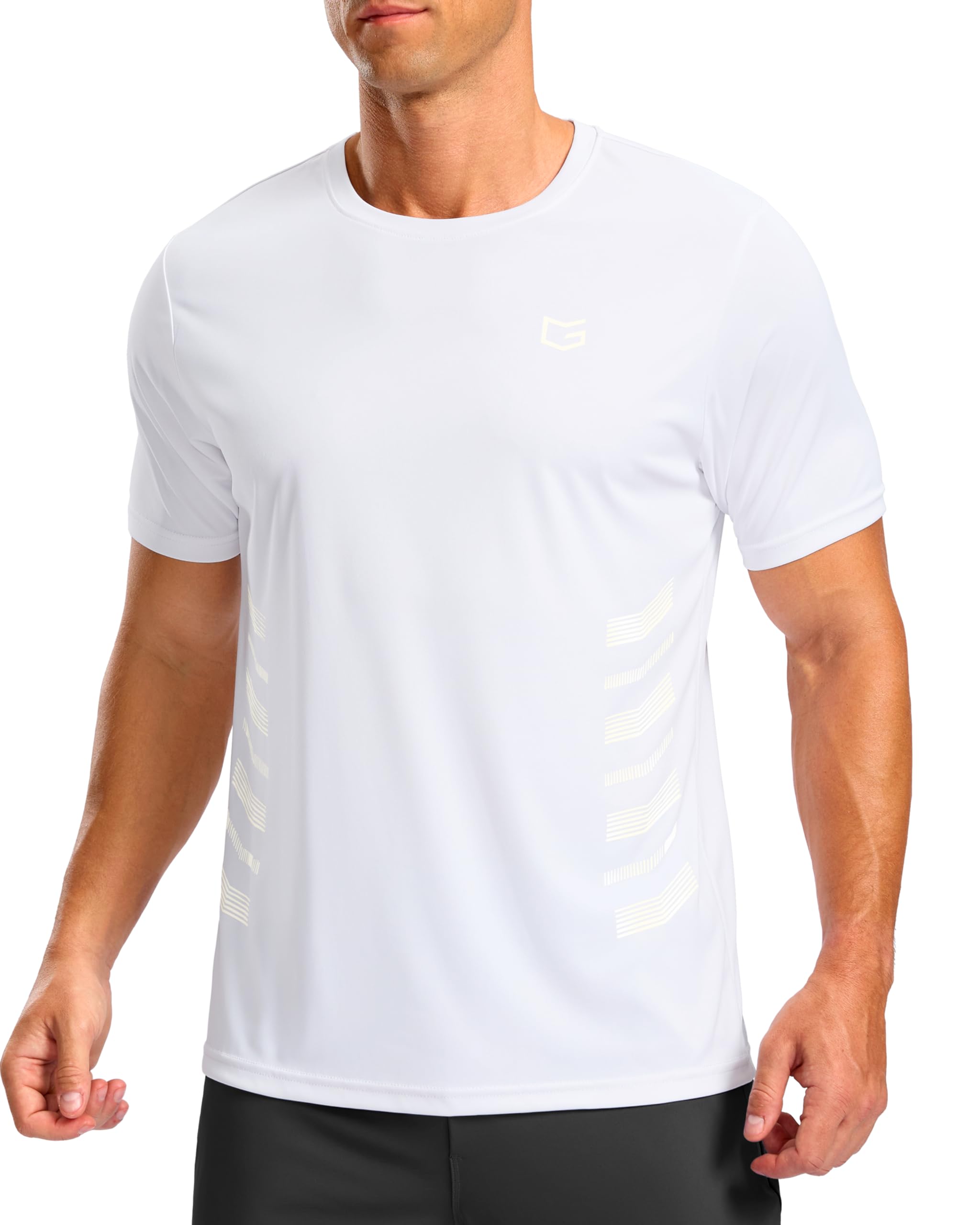 G Gradual Men's Workout Shirts Quick Dry Athletic Running T-Shirts Lightweight Moisture Wicking Short Sleeve Sports Gym Tops