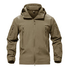 TACVASEN Men's Special Ops Military Tactical Soft Shell Winter Warm Fleece Lined Jacket Rain Hood Coat Hiking Snowboard