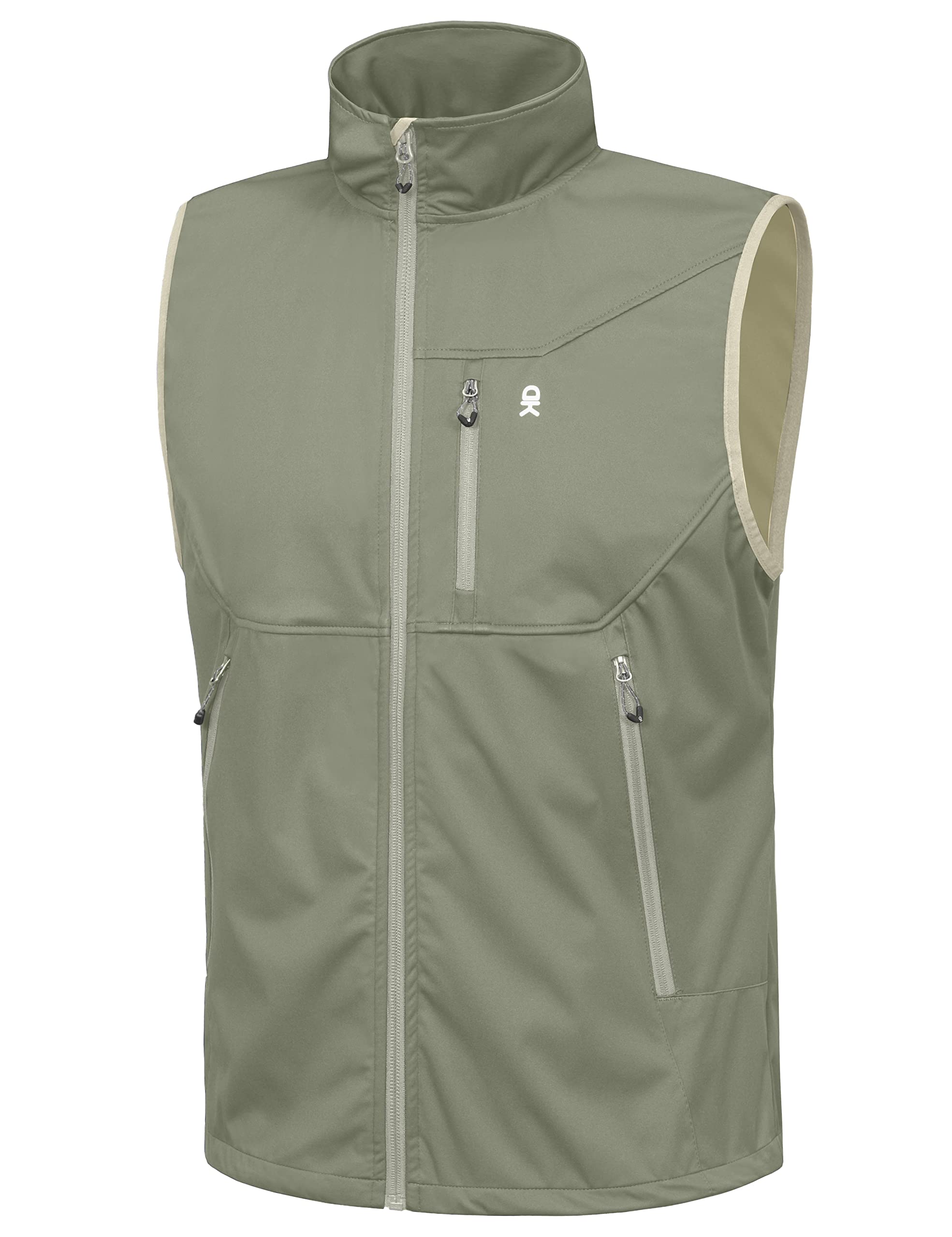 Little Donkey Andy Men's Lightweight Softshell Vest Windproof Sleeveless Jacket for Travel Hiking Running Golf