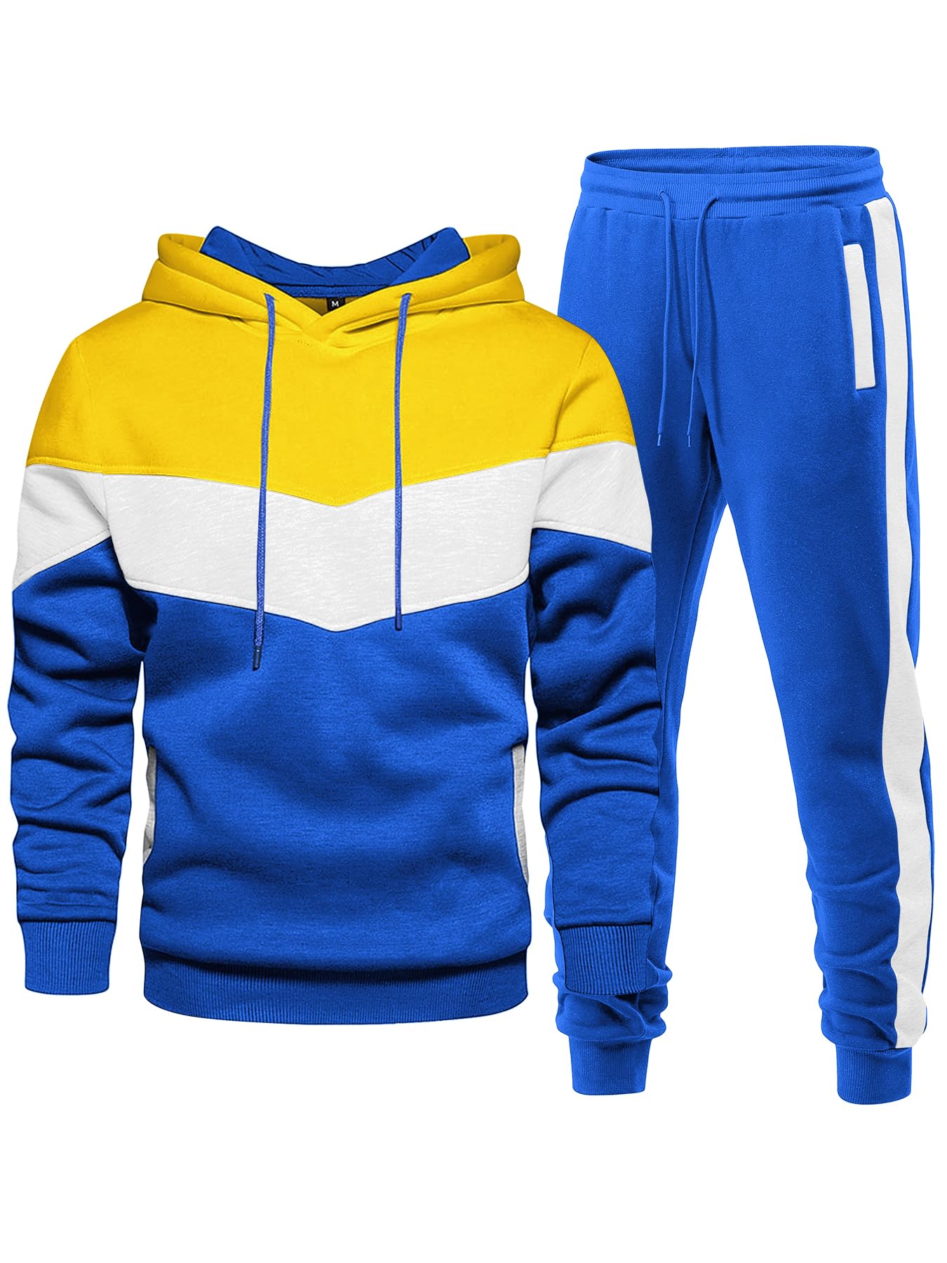 Riskrole Men's Hoodie Tracksuit 2 Pieces Set Athletic Casual Hooded Sweatshirt and Joggers Set Sweatsuit Outfits