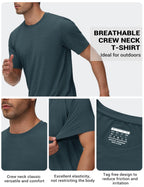 TACVASEN Men's Lightweight Athletic T-Shirts Quick Dry Workout Gym Tops Short Sleeve Running Tee Shirt Performance Activewear