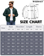Wizoat Men's Bomber Jacket Lightweight Casual Windbreaker Jackets Zip Up Coat