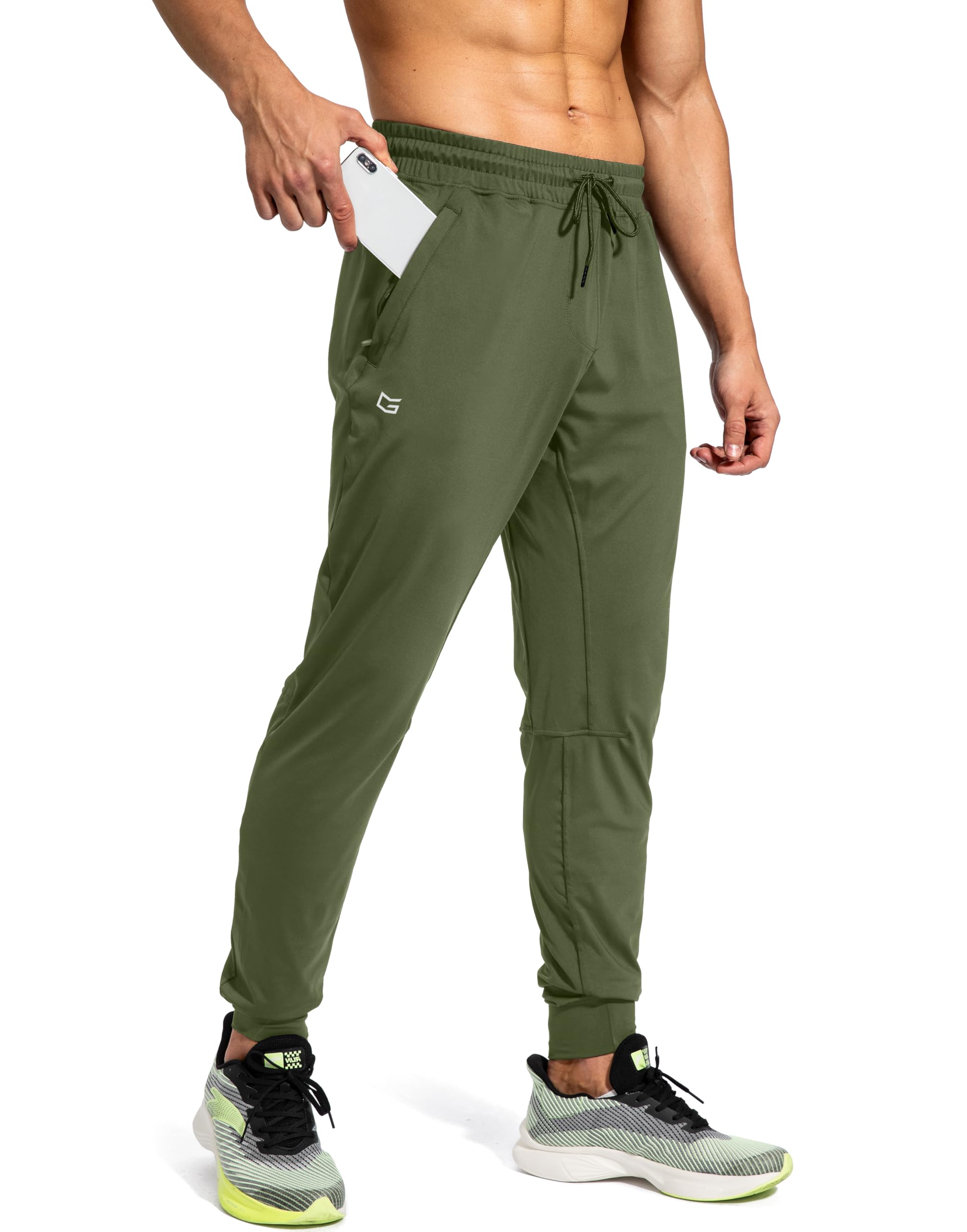 G Gradual Men's Sweatpants with Zipper Pockets Athletic Pants Traning Track Pants Joggers for Men Soccer, Running, Workout