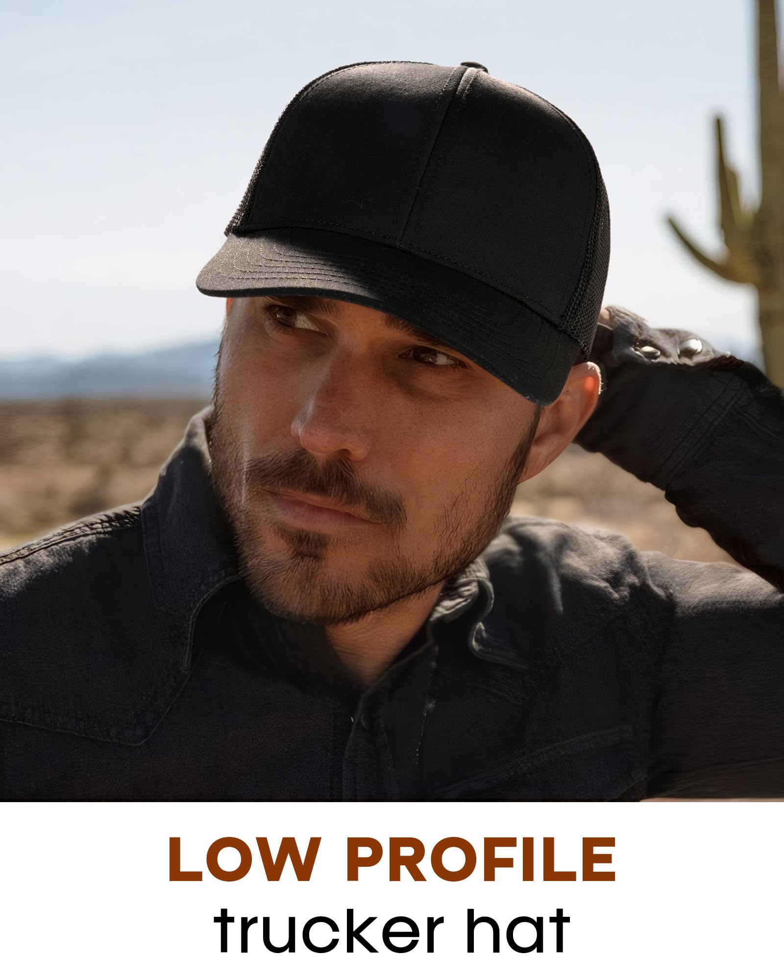 FURTALK Mens Trucker Hat Structured Mesh Baseball Cap Adjustable Classic Mens Hat