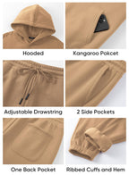 JMIERR Men's 2 Piece Outfits Hoodie Sweatshirt Tracksuit & Joggers Sweatpants Sweatsuit Set