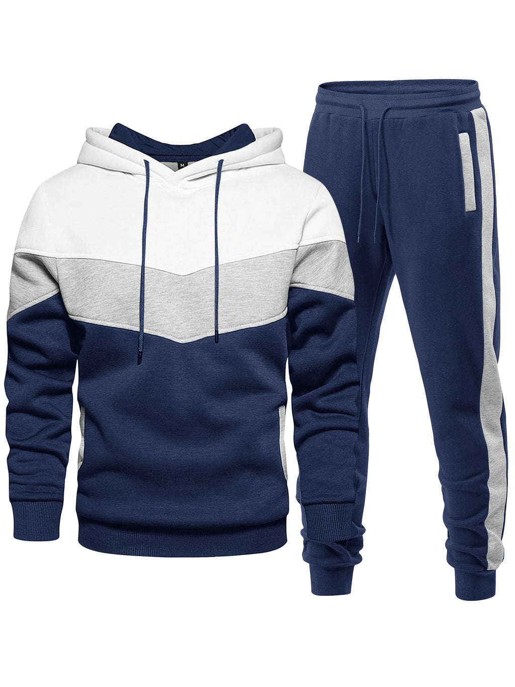 Riskrole Men's Hoodie Tracksuit 2 Pieces Set Athletic Casual Hooded Sweatshirt and Joggers Set Sweatsuit Outfits