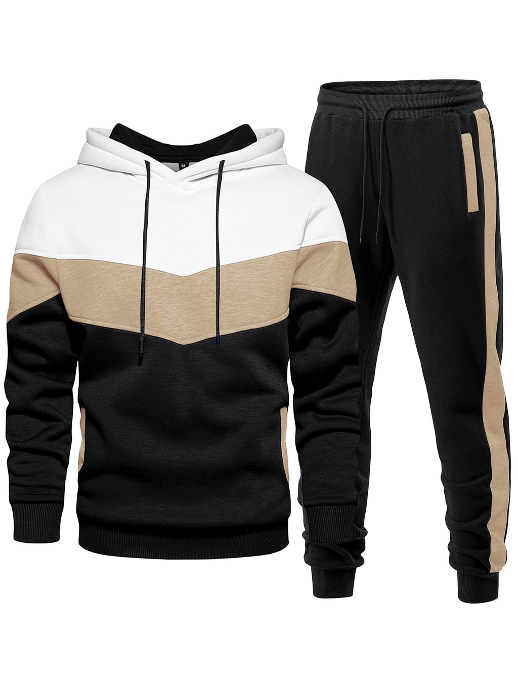 Riskrole Men's Hoodie Tracksuit 2 Pieces Set Athletic Casual Hooded Sweatshirt and Joggers Set Sweatsuit Outfits