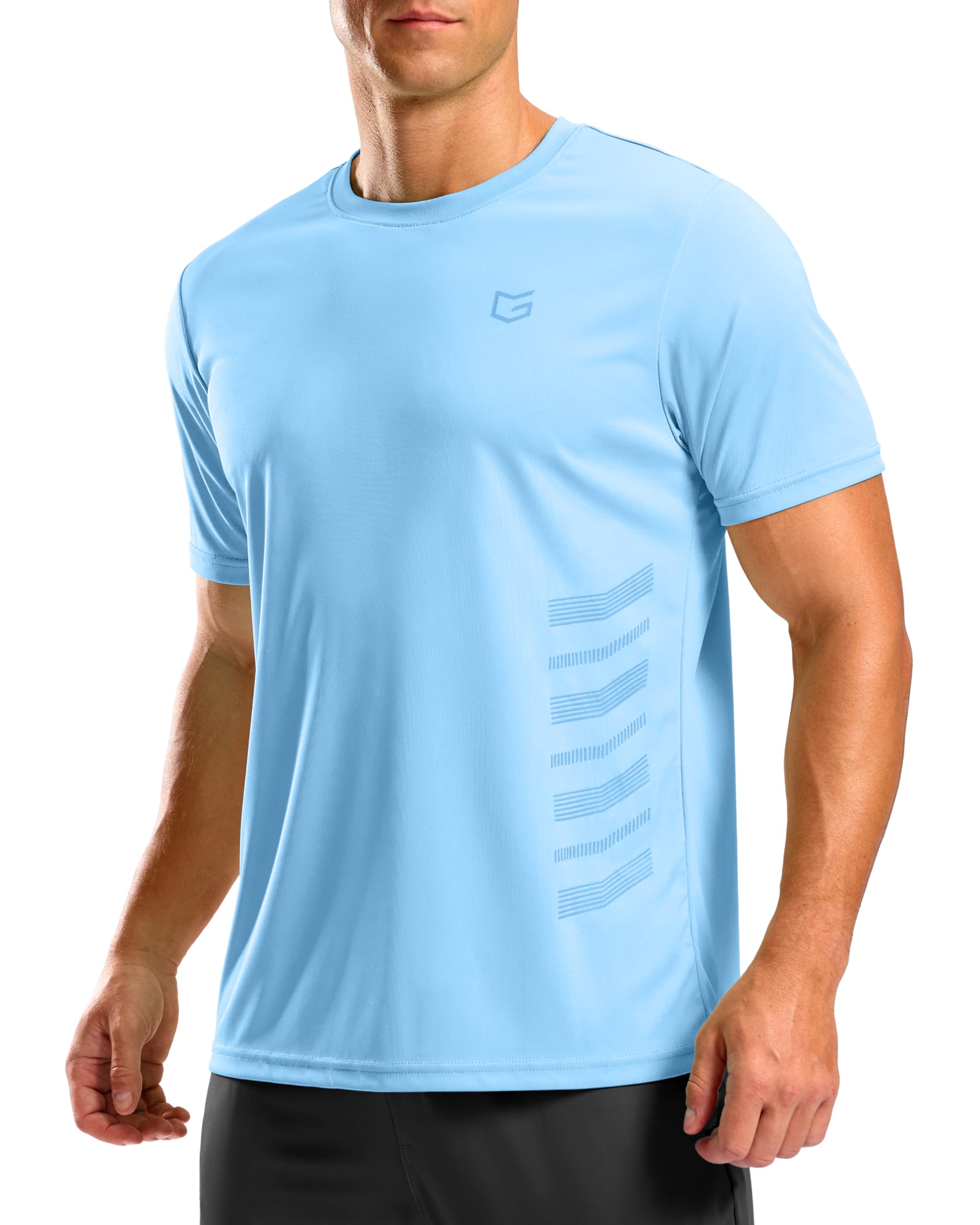 G Gradual Men's Workout Shirts Quick Dry Athletic Running T-Shirts Lightweight Moisture Wicking Short Sleeve Sports Gym Tops