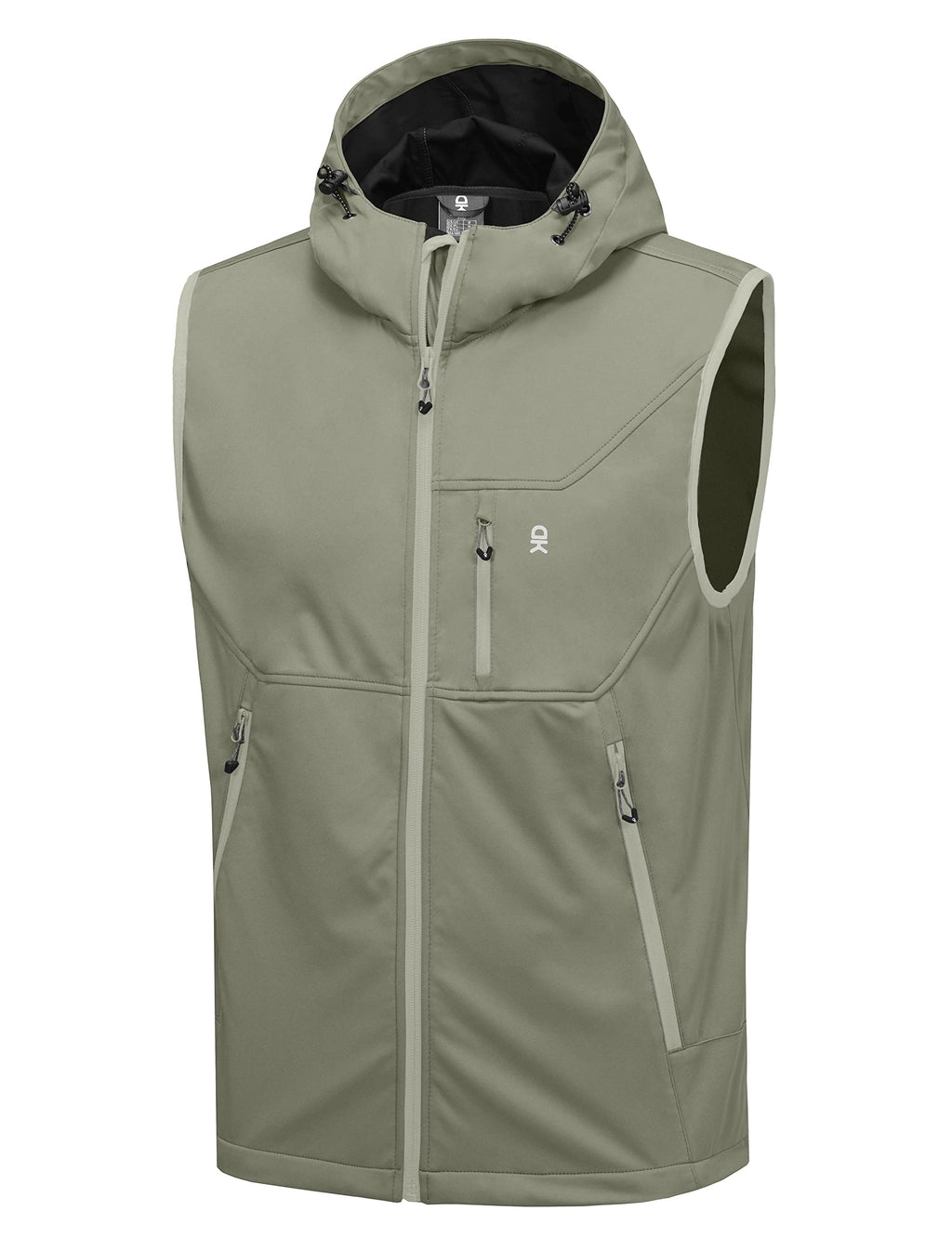 Little Donkey Andy Men's Lightweight Softshell Vest Windproof Sleeveless Jacket for Travel Hiking Running Golf